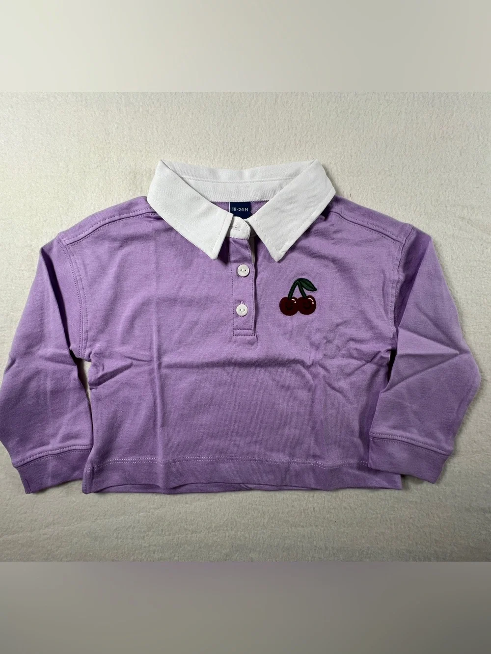NWT Purple Polo Shorts with Cherry Embroidery Toddler Old Navy